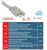 la004a nema 5-15p 15a 125v~power cord